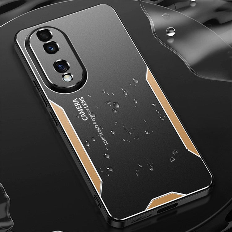For Honor 70 5G Case Heavy Duty Aluminum Alloy+TPU+PC Anti-Scratch Phone Cover - Gold