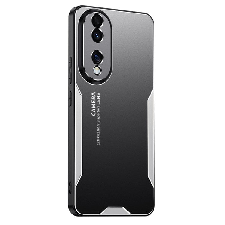 For Honor 70 5G Case Heavy Duty Aluminum Alloy+TPU+PC Anti-Scratch Phone Cover - Silver