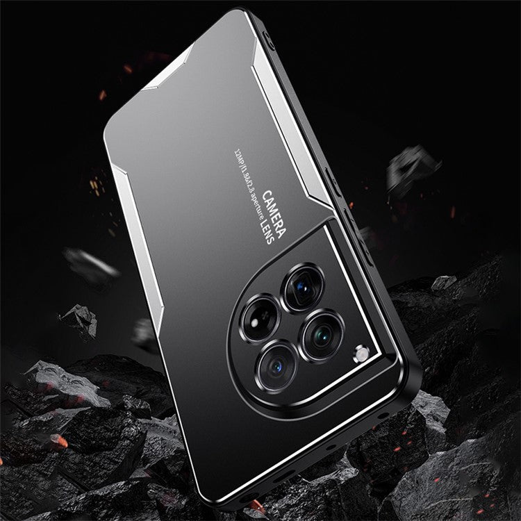 For OnePlus 12 5G Case Anti-Scratch Aluminum Alloy+TPU+PC Phone Cover - Silver