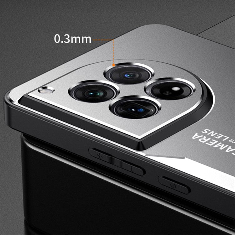 For OnePlus 12 5G Case Anti-Scratch Aluminum Alloy+TPU+PC Phone Cover - Gold