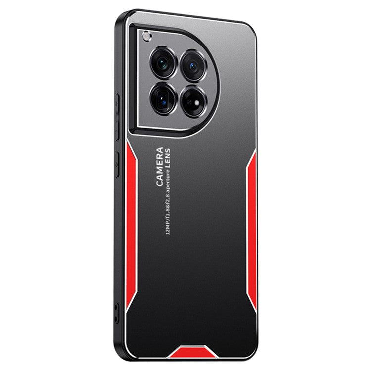For OnePlus 12 5G Case Anti-Scratch Aluminum Alloy+TPU+PC Phone Cover - Red