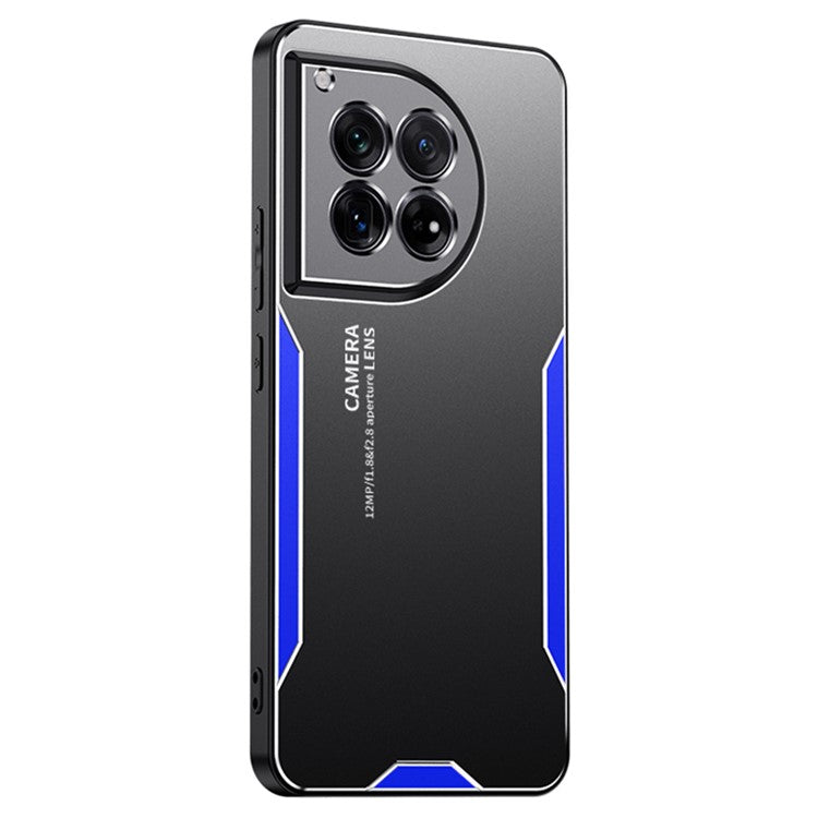 For OnePlus 12 5G Case Anti-Scratch Aluminum Alloy+TPU+PC Phone Cover - Blue