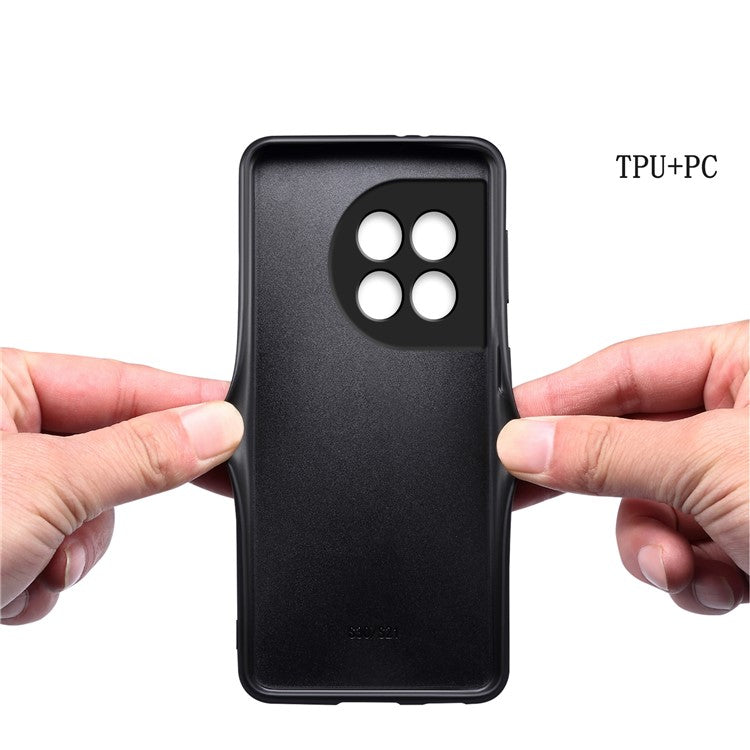 For OnePlus Ace 2 5G / 11R 5G Case Fully Wrapped Alligator Texture Back Phone Cover - Black