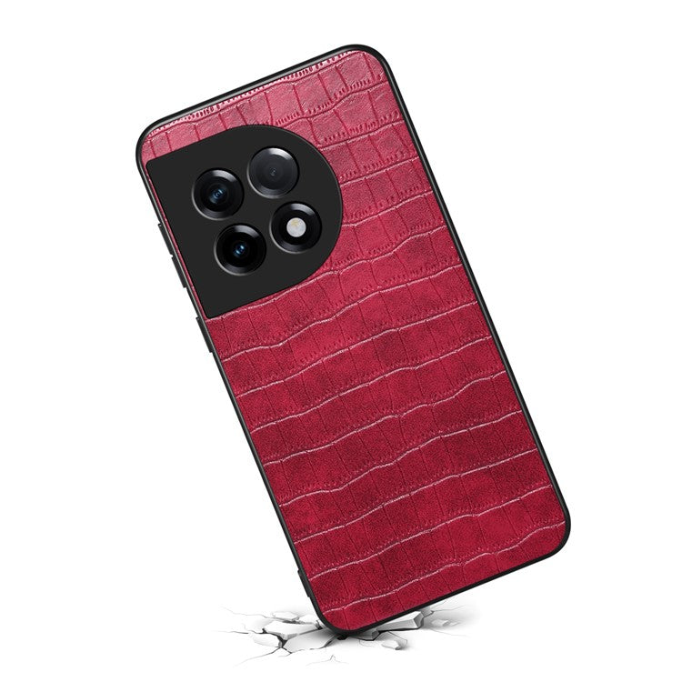 For OnePlus Ace 2 5G / 11R 5G Case Fully Wrapped Alligator Texture Back Phone Cover - Red