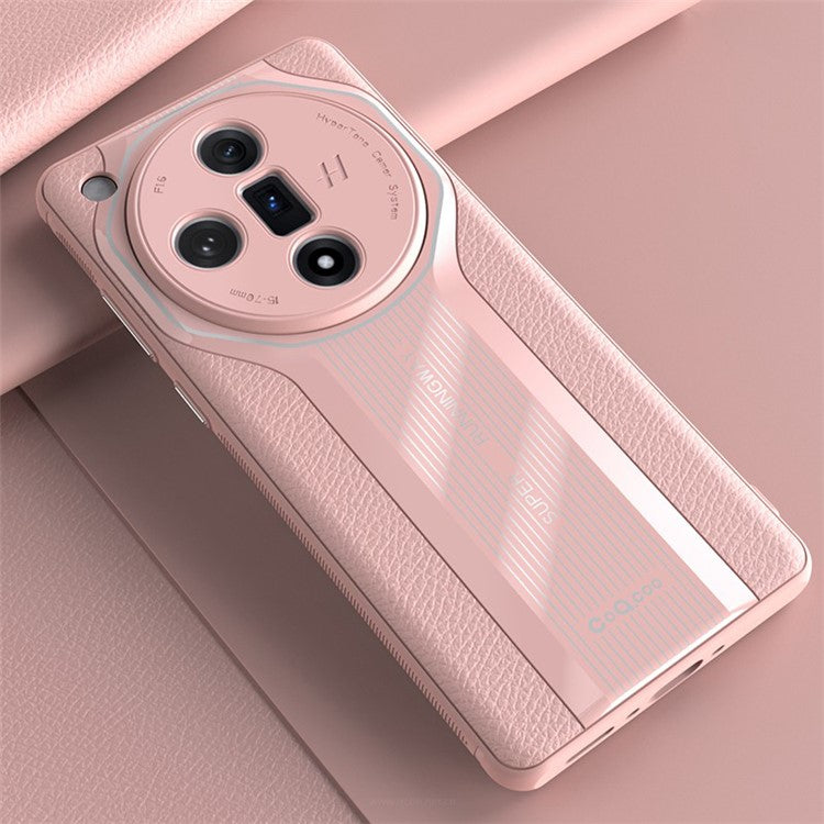 Q.COO Super Running Series 2 for Oppo Find X7 5G Case Camera Protection PU Leather Phone Back Cover - Pink
