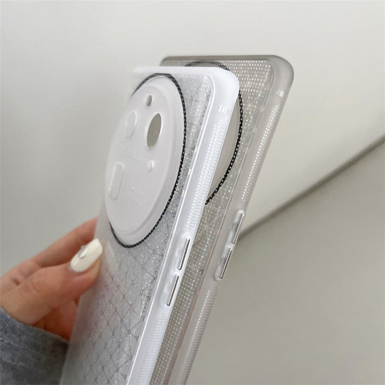 Q.COO For Oppo Find X6 TPU Case Sparkling Mobile Phone Protective Cover - White