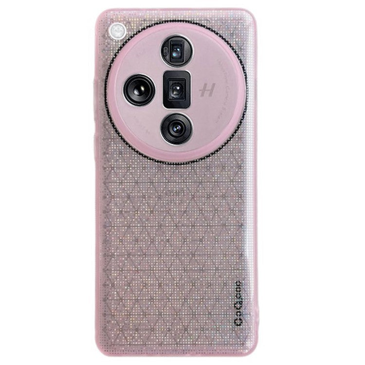 Q.COO For Oppo Find X7 Ultra Case Starry Sky Series Flexible TPU Protective Phone Cover - Pink