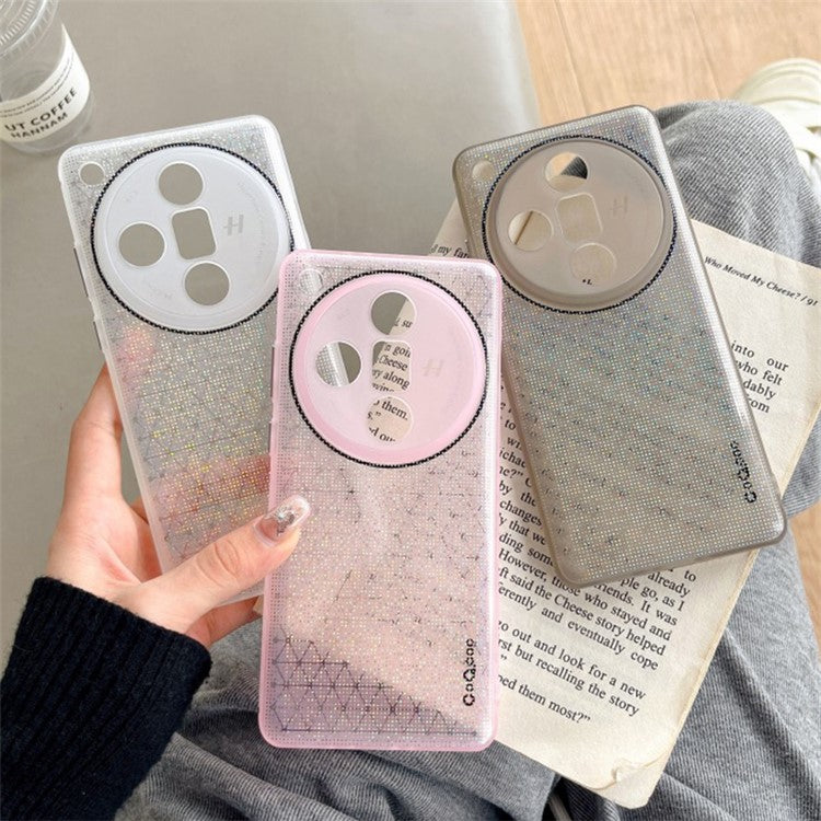 Q.COO For Oppo Find X7 Ultra Case Starry Sky Series Flexible TPU Protective Phone Cover - Pink