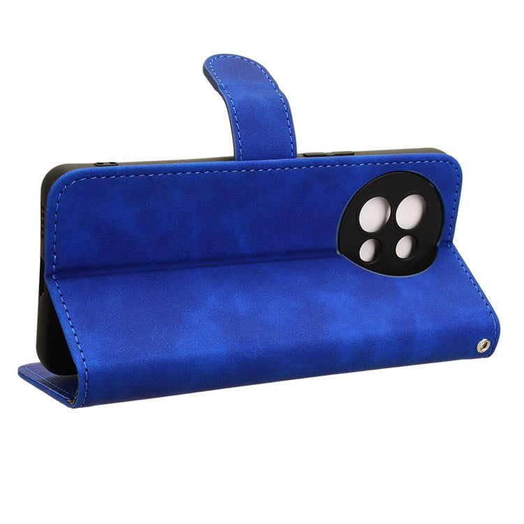 For vivo S18e 5G Leather Case Skin-Touch Wallet Phone Cover - Blue