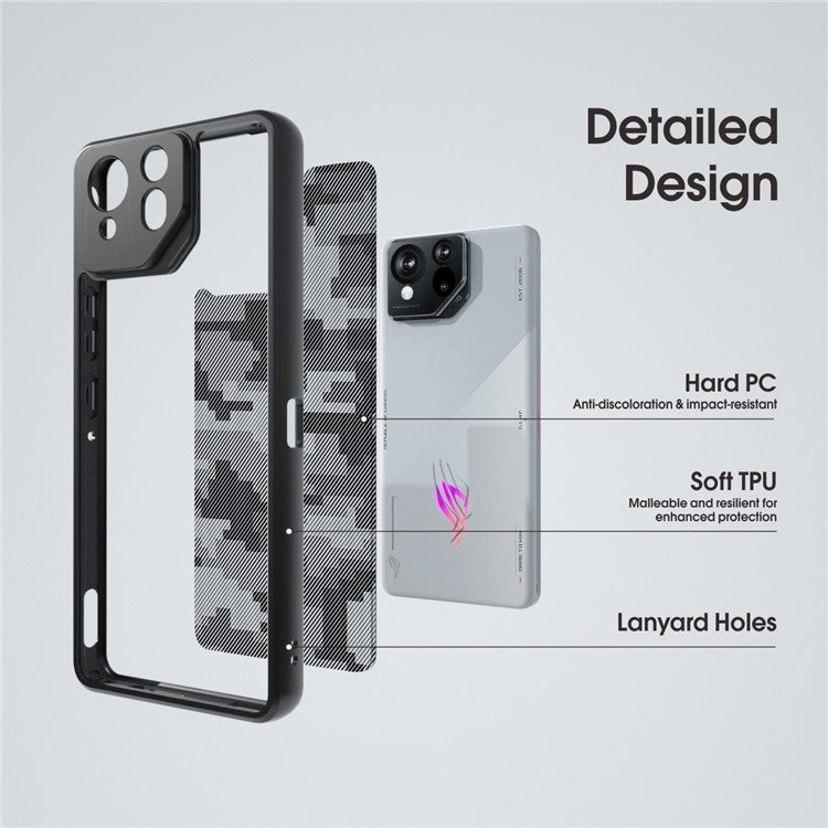 IBMRS For Asus ROG Phone 8 5G Case TPU+PC Shockproof Protection Phone Cover - Matte Black