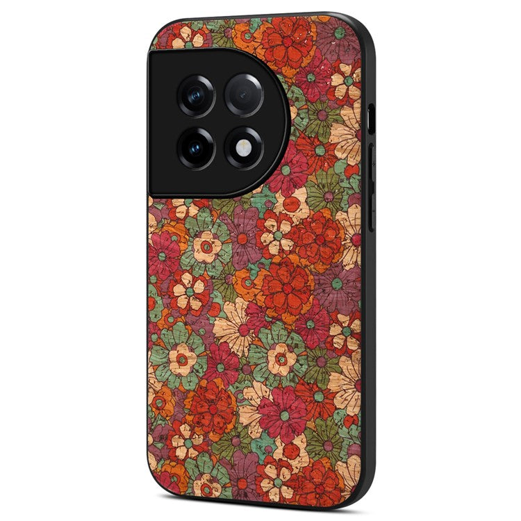 For OnePlus Ace 2 5G / 11R 5G Case Floral Series Leather+TPU+PC Phone Cover - Summer / Red