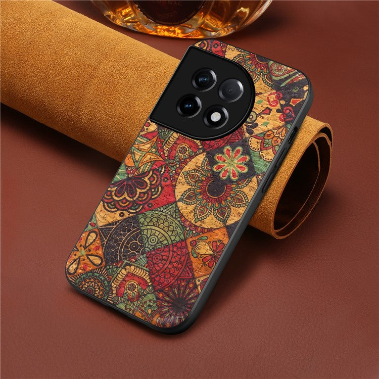 For OnePlus Ace 2 5G / 11R 5G Case Floral Series Leather+TPU+PC Phone Cover - Autumn / Yellow