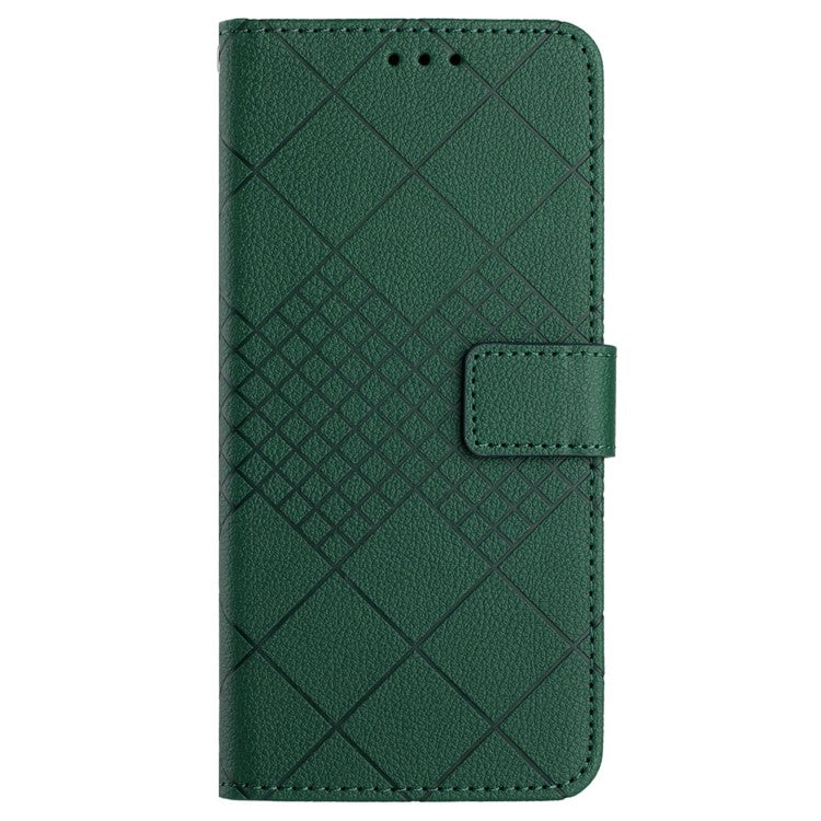 HT06 For OnePlus Nord CE4 5G Wallet Phone Case Rhombus Litchi Texture Leather Cover - Green