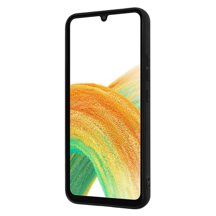 For Samsung Galaxy M15 5G Case Matte Soft TPU Back Phone Cover with Ring Holder Kickstand - Rose Gold