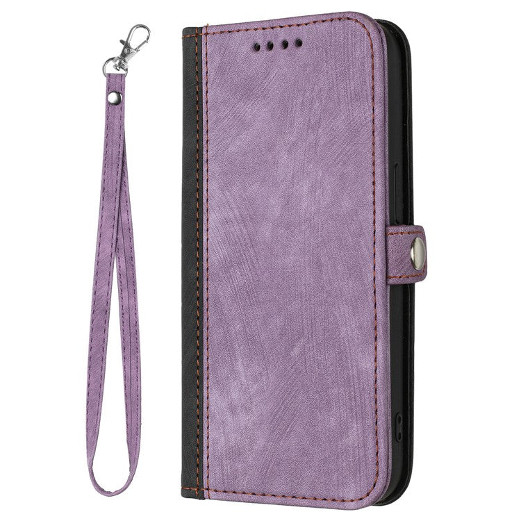 YX0020 For Samsung Galaxy S24 Case PU Leather Wallet Card Slots Phone Cover Double Magnetic Clasp - Purple