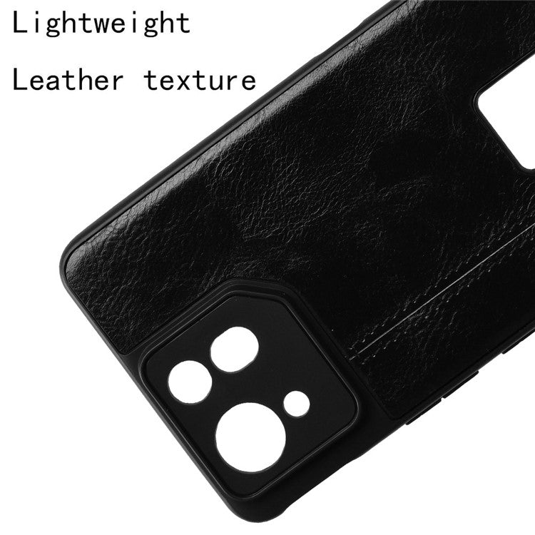 For Asus ROG Phone 8 5G / Phone 8 Pro 5G Case Stitching Line Cowhide Texture Anti-scratch Phone Cover - Black