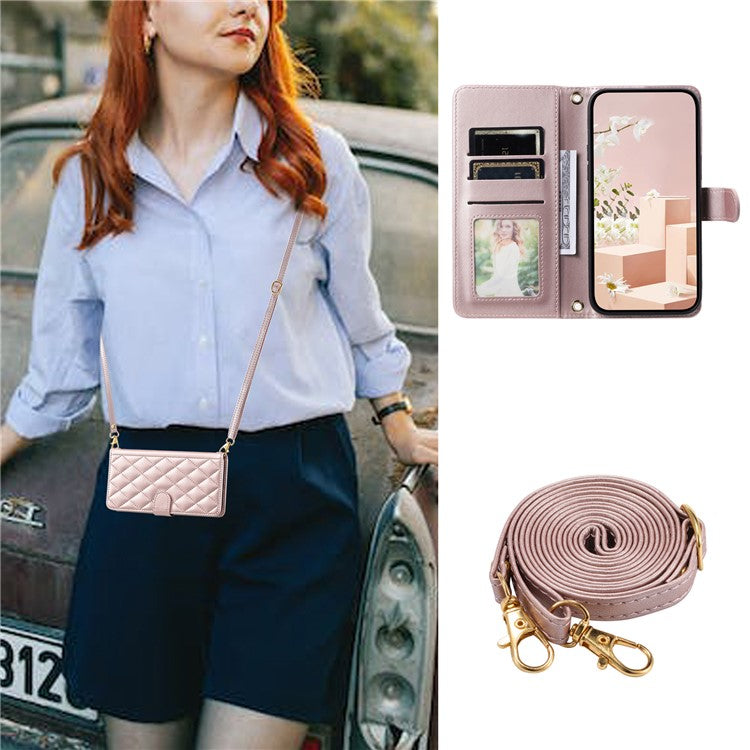Leather Case for Oppo A77 5G / 4G / A77s 4G / A57 4G / A57 (2022) 5G / A57e 4G / A57s 4G / K10 5G / OnePlus Nord N20 SE 4G / N300 5G / Realme Narzo 50 5G - Rose Gold