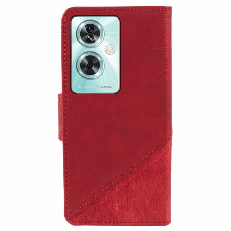 For OnePlus Nord N30 SE 5G Leather Case Wallet Phone Cover Crazy Horse Texture - Red