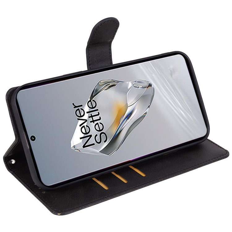 For OnePlus Nord N30 SE 5G Magnetic Clasp Case Calf Texture Leather Mobile Phone Cover - Black