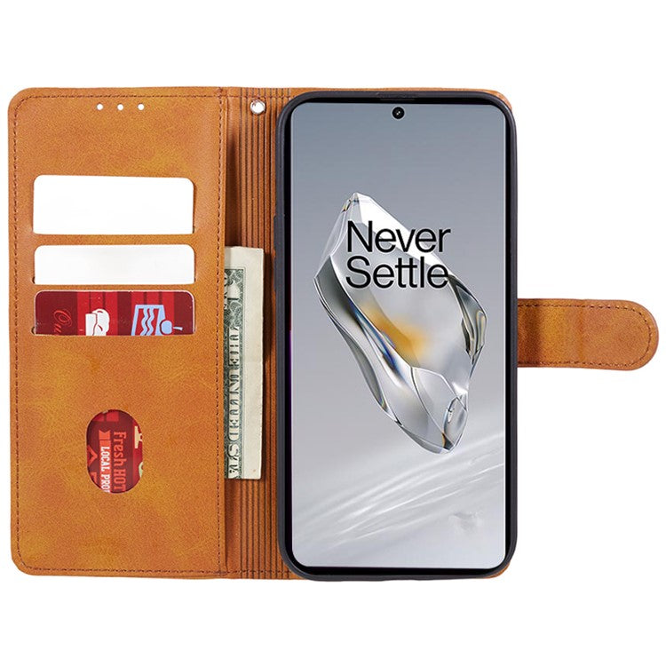 For OnePlus Nord N30 SE 5G Magnetic Clasp Case Calf Texture Leather Mobile Phone Cover - Khaki