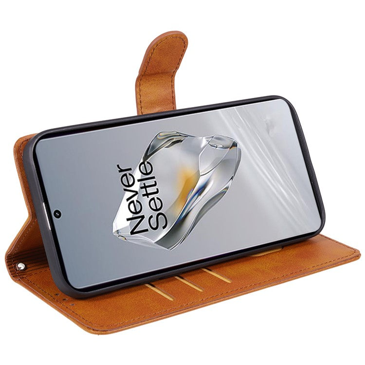 For OnePlus Nord N30 SE 5G Magnetic Clasp Case Calf Texture Leather Mobile Phone Cover - Khaki