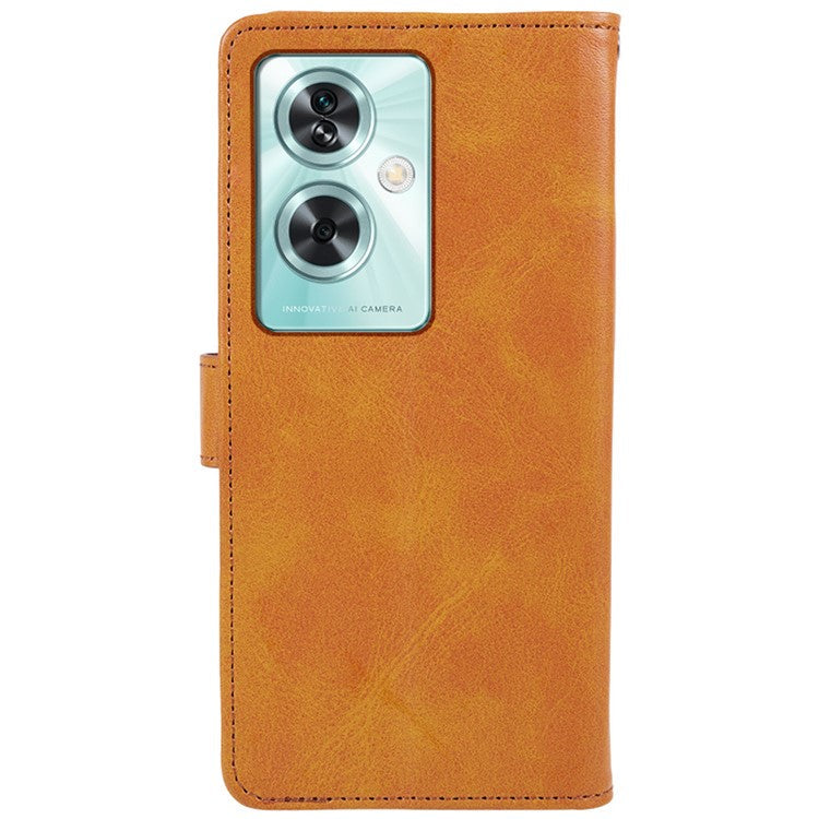 For OnePlus Nord N30 SE 5G Magnetic Clasp Case Calf Texture Leather Mobile Phone Cover - Khaki