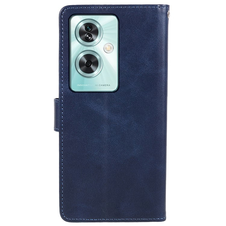 For OnePlus Nord N30 SE 5G Magnetic Clasp Case Calf Texture Leather Mobile Phone Cover - Blue