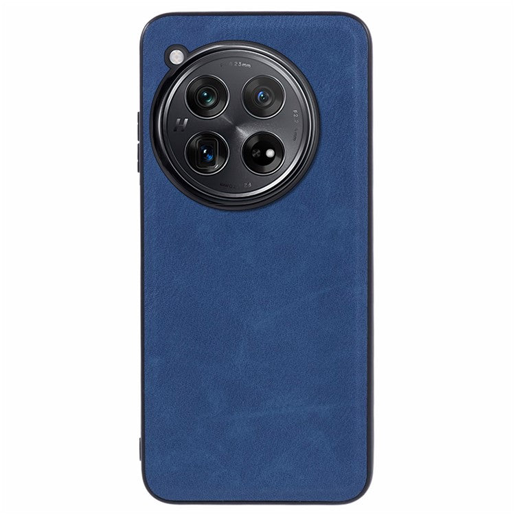 For OnePlus 12 5G Case PU Leather Vintage Phone Back Cover - Blue