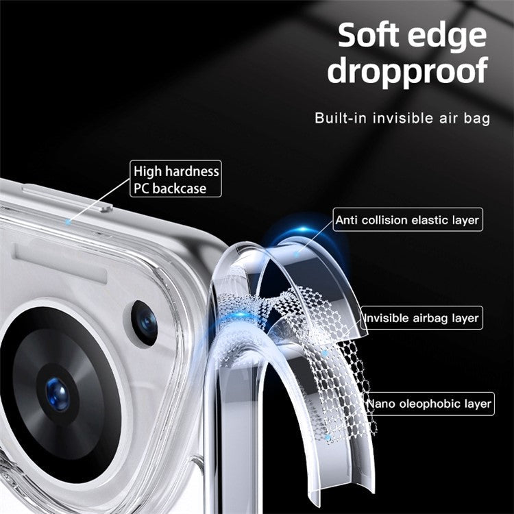 For Huawei Pura 70 Ultra Drop Protection Phone Case TPU+PC Hybrid Cover - Transparent