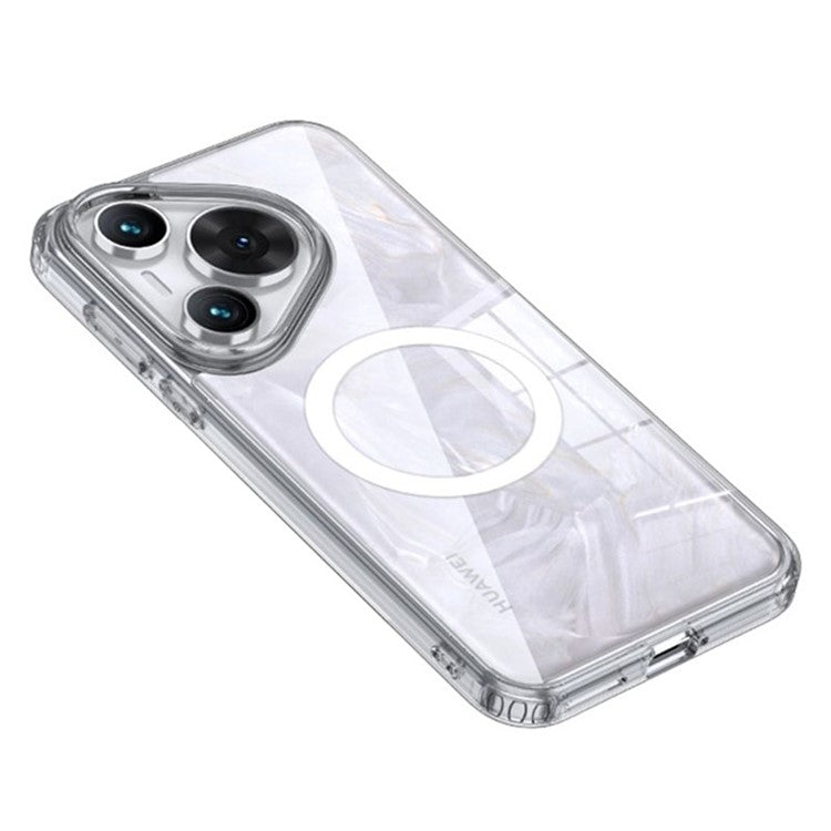 For Huawei Pura 70 Slim Phone Cases Compatible with MagSafe PC+TPU Phone Back Cover - Transparent