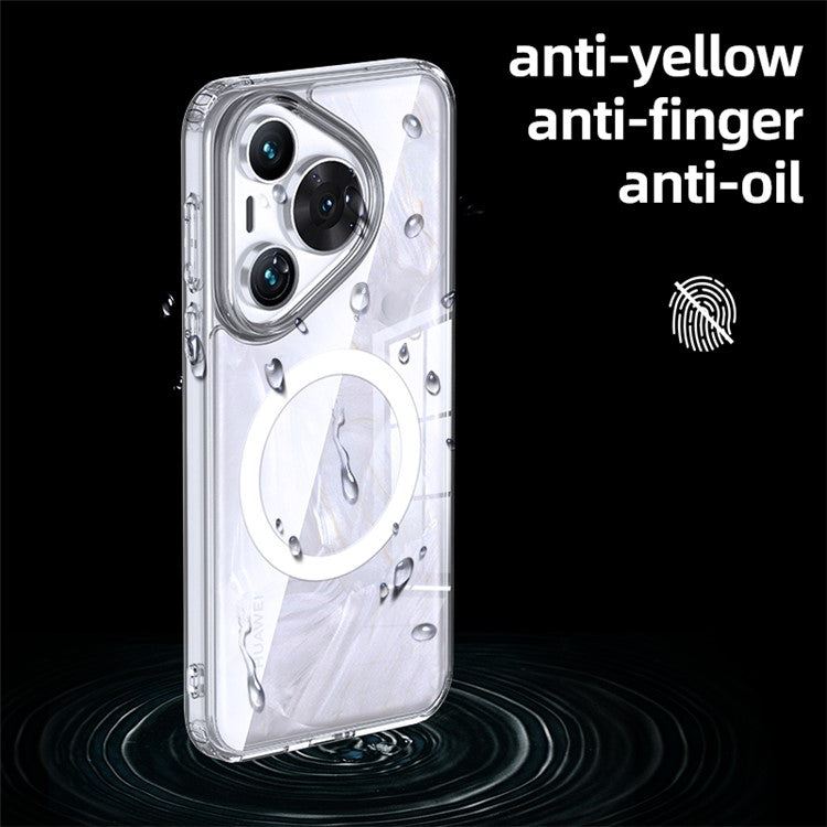For Huawei Pura 70 Slim Phone Cases Compatible with MagSafe PC+TPU Phone Back Cover - Transparent