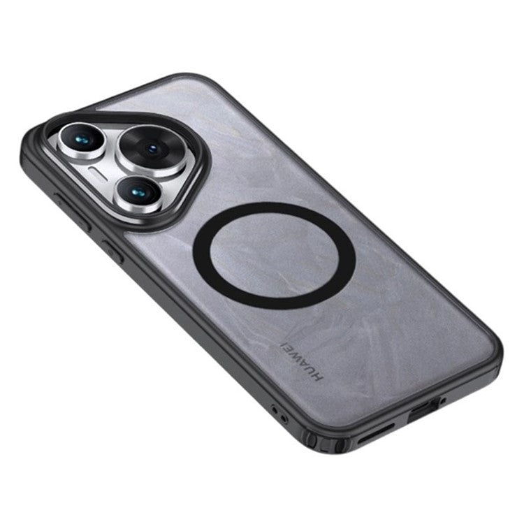 For Huawei Pura 70 Slim Phone Cases Compatible with MagSafe PC+TPU Phone Back Cover - Matte Black
