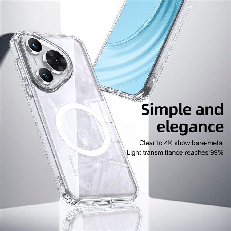 For Huawei Pura 70 Slim Phone Cases Compatible with MagSafe PC+TPU Phone Back Cover - Matte Black