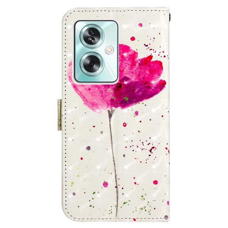 YB Pattern Printing Leather Series-2 For Oppo A79 5G / A2 5G Wallet Case Leather Phone Cover - Flower
