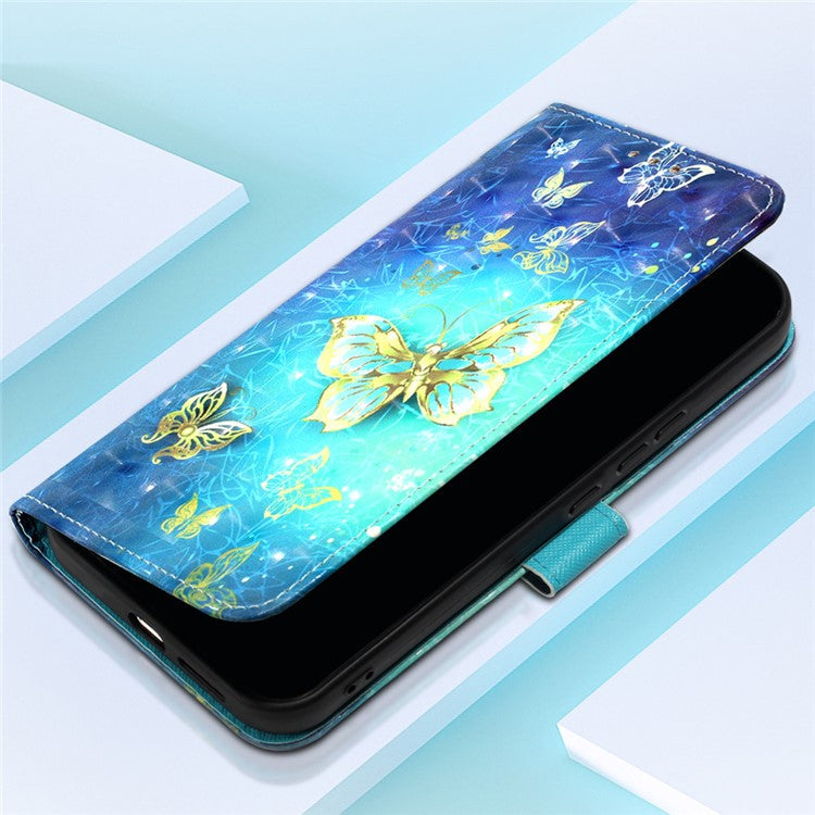 YB Pattern Printing Leather Series-2 For Oppo Reno11 5G (Global) Case Anti-Drop Leather Phone Cover - Golden Butterflies