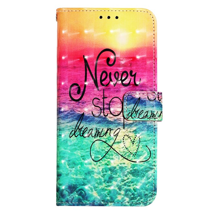 YB Pattern Printing Leather Series-2 For Oppo Reno11 5G (Global) Case Anti-Drop Leather Phone Cover - Never Stop Dreaming