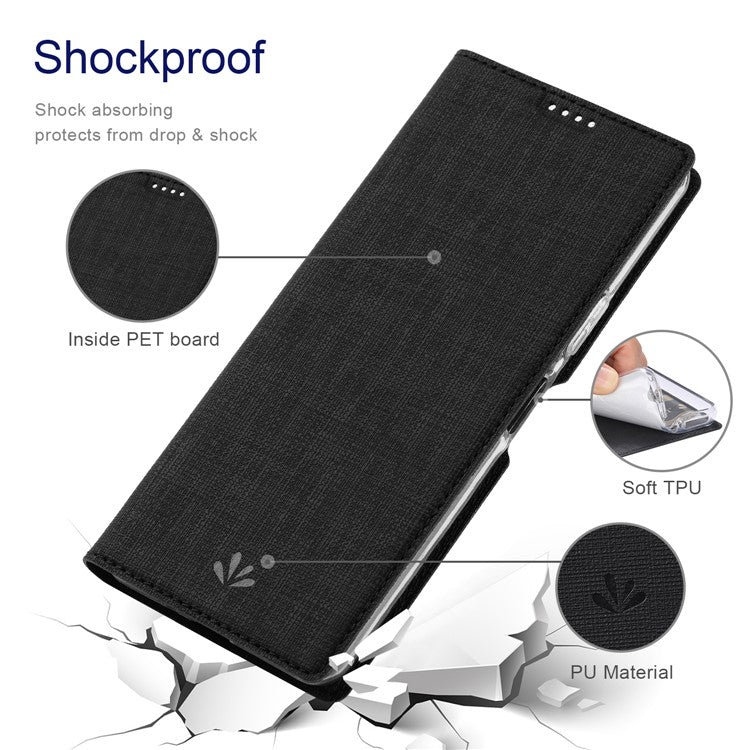 VILI DMX Series For Oppo A79 5G / A2 5G Case Card Holder Leather Magnetic Closure Phone Cover - Black