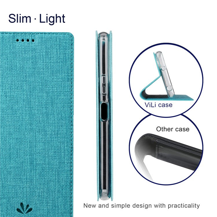 VILI DMX Series For Oppo A79 5G / A2 5G Case Card Holder Leather Magnetic Closure Phone Cover - Blue