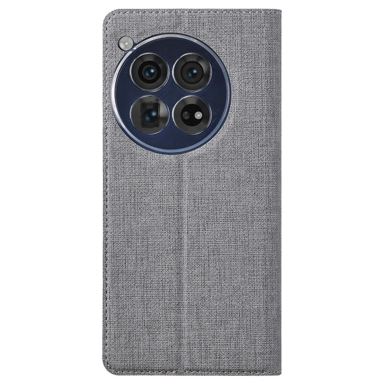 VILI DMX Series For OnePlus 12 5G Case with Card Holder Slot Leather Stand Phone Cover - Grey