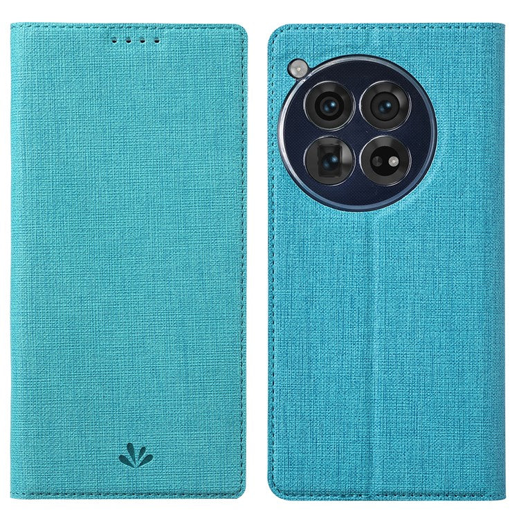 VILI DMX Series For OnePlus 12 5G Case with Card Holder Slot Leather Stand Phone Cover - Blue