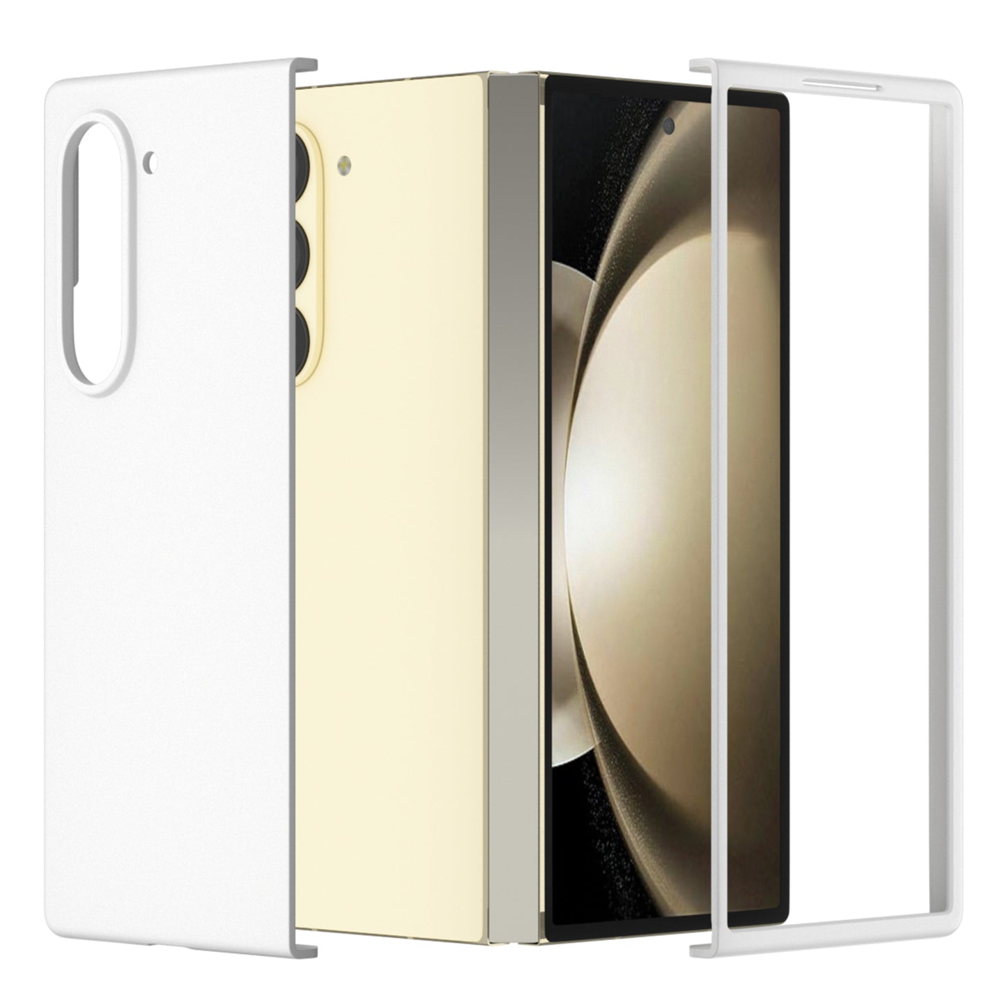 For Samsung Galaxy Z Fold6 5G PC Case Skin-touch Anti-scratch Folding Phone Cover - White