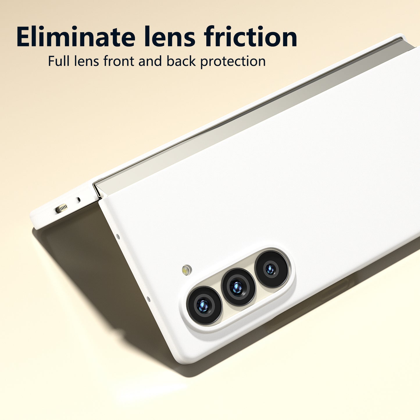 For Samsung Galaxy Z Fold6 5G PC Case Skin-touch Anti-scratch Folding Phone Cover - White