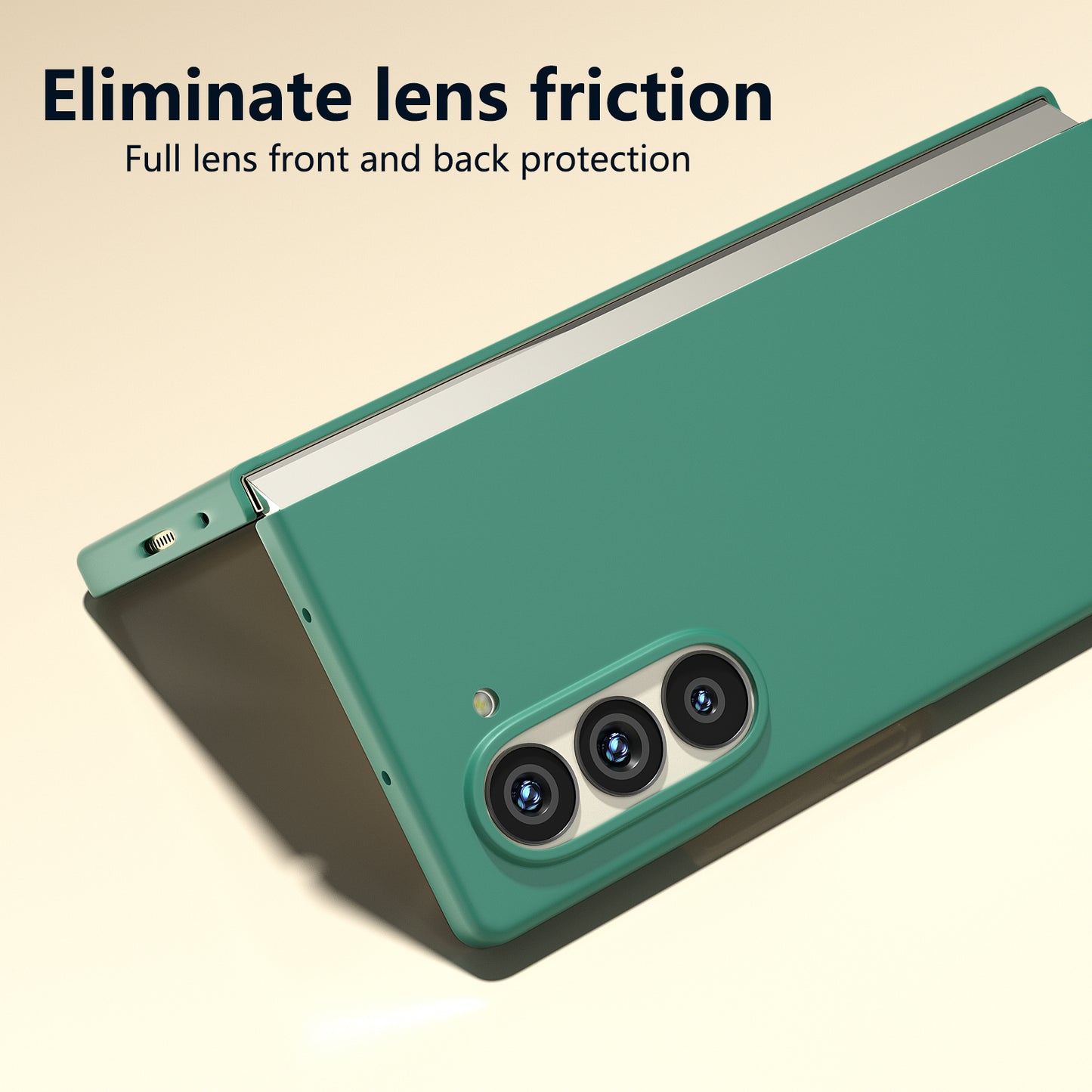 For Samsung Galaxy Z Fold6 5G PC Case Skin-touch Anti-scratch Folding Phone Cover - Dark Green