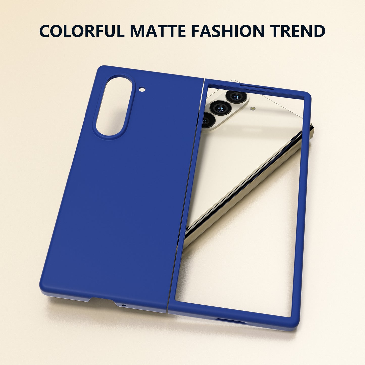 For Samsung Galaxy Z Fold6 5G PC Case Skin-touch Anti-scratch Folding Phone Cover - Blue