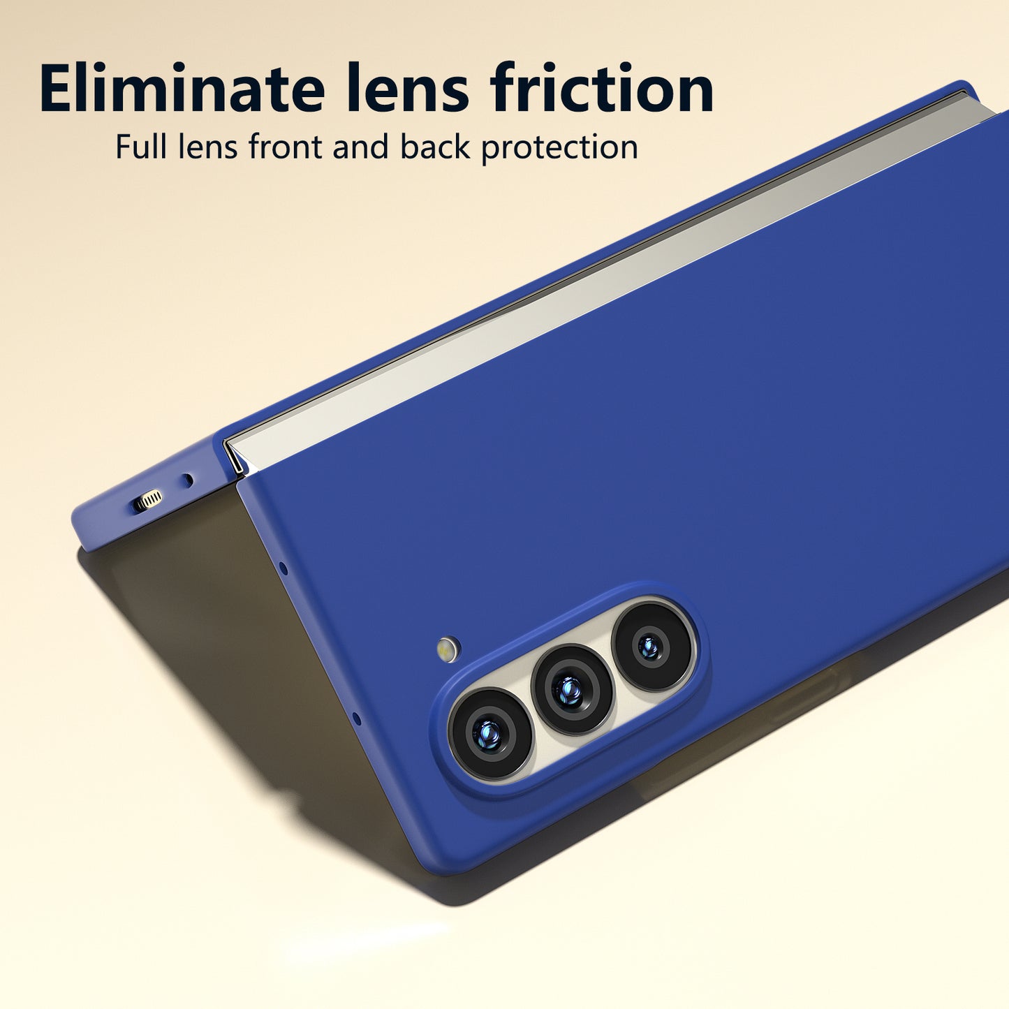 For Samsung Galaxy Z Fold6 5G PC Case Skin-touch Anti-scratch Folding Phone Cover - Blue