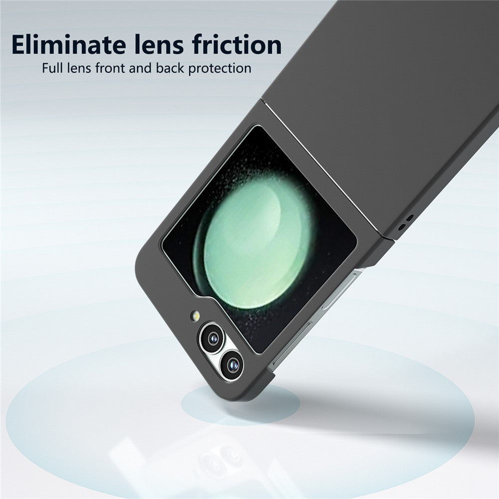 For Samsung Galaxy Z Flip7 FE 5G / Z Flip6 5G Case Skin-feel Hard PC Protective Phone Cover - Black