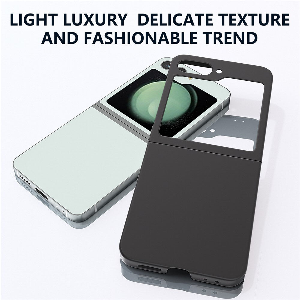 For Samsung Galaxy Z Flip7 FE 5G / Z Flip6 5G Case Skin-feel Hard PC Protective Phone Cover - Black