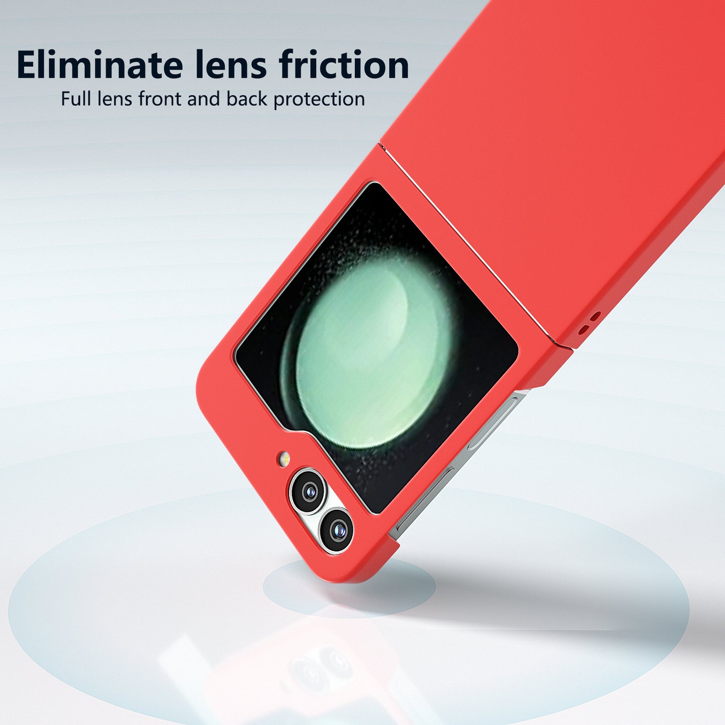 For Samsung Galaxy Z Flip6 5G Case Skin-feel Hard PC Protective Phone Cover - Red