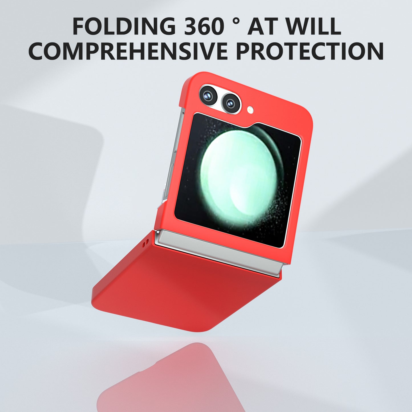 For Samsung Galaxy Z Flip6 5G Case Skin-feel Hard PC Protective Phone Cover - Red