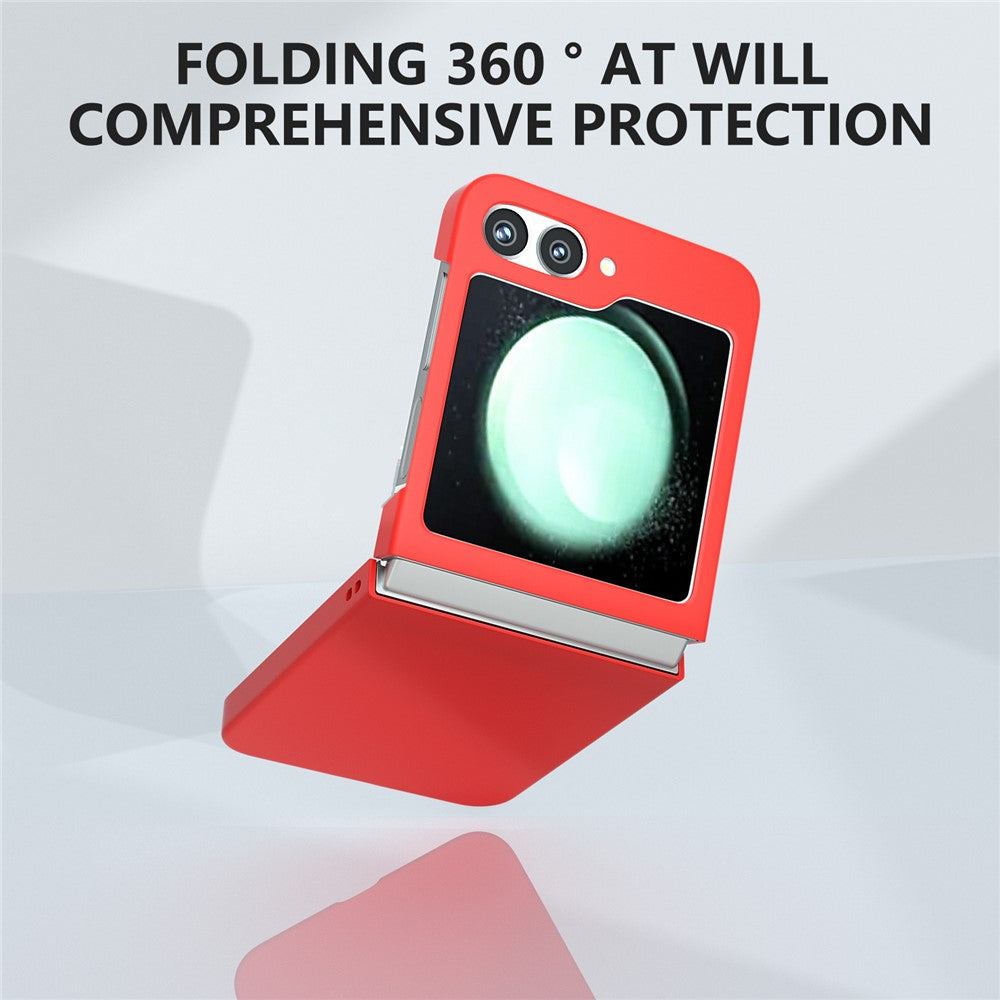 For Samsung Galaxy Z Flip7 FE 5G / Z Flip6 5G Case Skin-feel Hard PC Protective Phone Cover - Red